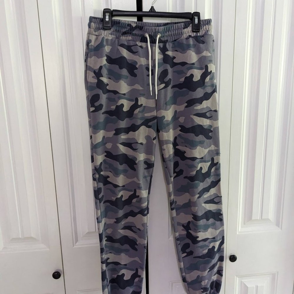 Old Navy Blue Camo Jogger Athletic Sweatpants Womens M (Tall)